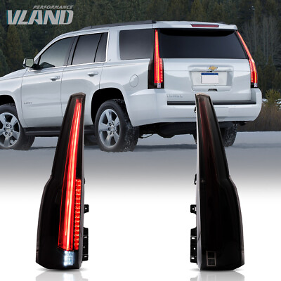 #ad #ad Smoked LED Tail Lights For 2015 20 Chevy Tahoe Suburban Rear Lamp Escalade Style $335.99