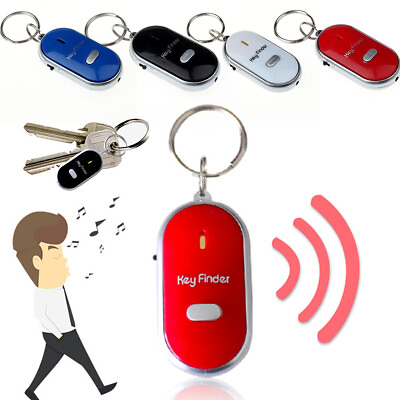 #ad Alarm Locator Tracker Lost Keys Finder Whistle Sound Control LED Tracer Seeker $1.69