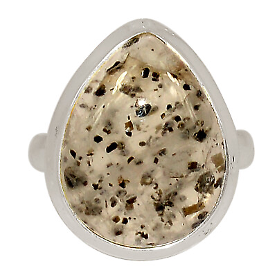 #ad Natural Hematite In Quartz 925 Sterling Silver Ring Jewelry s.5 ALLR 25967 $15.99