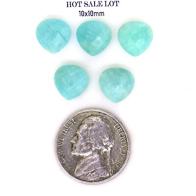 #ad Natural Amazonite Loose Gemstones Handmade 10x10mm Trillion Shape Briolette Cut $62.10