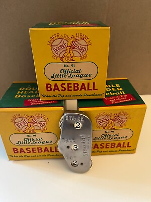 #ad Vintage De Beer amp; Son #91 Baseballs 3 MIB w Spalding Umpire Ball Strike Counter $75.99