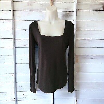 #ad NEW Women#x27;s INC Macy#x27;s Brand Long Sleeve Classic Black Blouse Size Small NWT $17.99