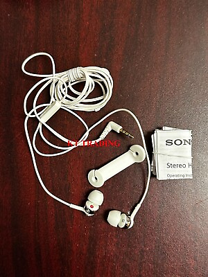 #ad Sony Genuine MDR EX110AP Stereo Headphones with Mic MDREX110AP WHITE $15.95