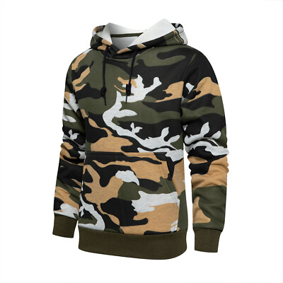 #ad Mens Casual Hooded Coat Hip Hop Long Sleeve Sweatshirt Hoodie Workout Top $35.14
