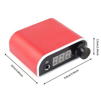 #ad Digital LED Tattoo Power Supply Box with Power Cord for Tattoo Machine Red $21.99