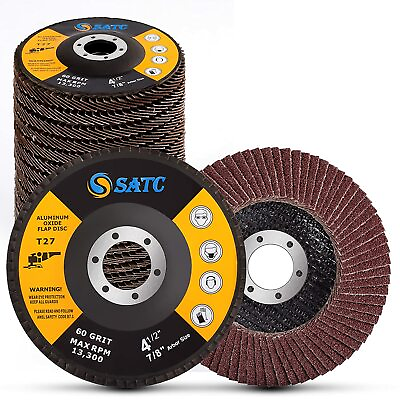 #ad 20x Flap Disc 4.5quot; 4 1 2 40 60 80 120 Grit Angle Grinder Sanding Grinding Wheels $25.99