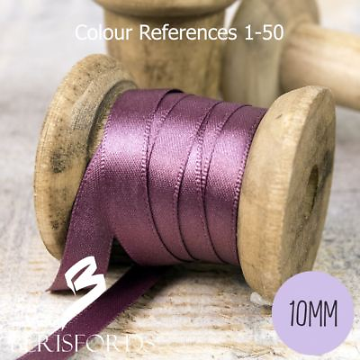 #ad Double Satin Ribbon Berisfords 10mm width x 20m Full Reel Colour Refs 1 50 GBP 7.85