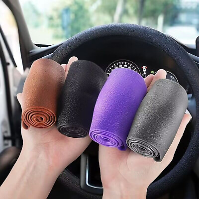 #ad Non Slip Silicone Steering Wheel Cover For 34 38cm Steering Wheels Protector $10.22