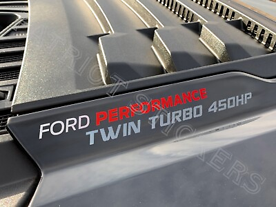 #ad 2 Ford Performance Hood Cowl Sticker Decal Twin Turbo 450HP fits 2017 Raptor $13.99