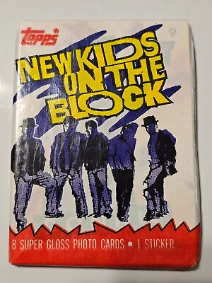 #ad 1989 Topps New Kids on the Block Trading Card Pack Sealed NEW $1.50