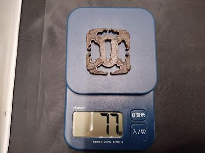 #ad Iron Tsuba Square Design Untimely Watermark Edo Period M1134 $167.80