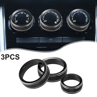 #ad AC Air Conditioner Switch Knob Cover Fit for Subaru Impreza Sport Black 3 Pcs AU $19.98