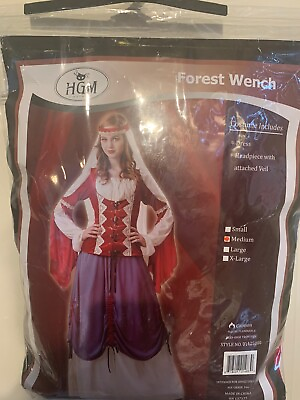 #ad New HGM Medieval Renaissance Lady Forest Wench Costume Adult Size Medium $59.99