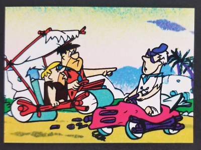#ad Flintstones 1994 Car Accident Cartoon Card #9 NM $1.98
