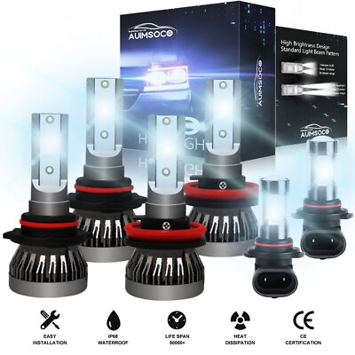 #ad For Dodge RAM 1500 2500 3500 4500 2013 2014 2015 LED Headlight amp; Fog Light Bulbs $35.99