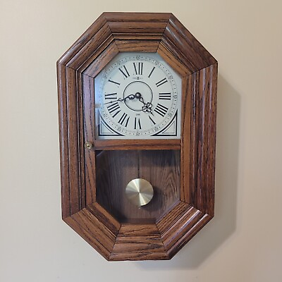 #ad Vintage Howard Miller Wall Clock Pendulum Westminster Chime $88.00