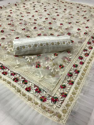 #ad Indian Saree Party Sari Wear Blouse Designer Bollywood Wedding Pakistani Ethnic $43.99