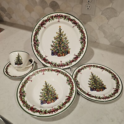 #ad Christopher Radko Traditions Holiday Celebrations 5 Piece Place Setting New $21.95