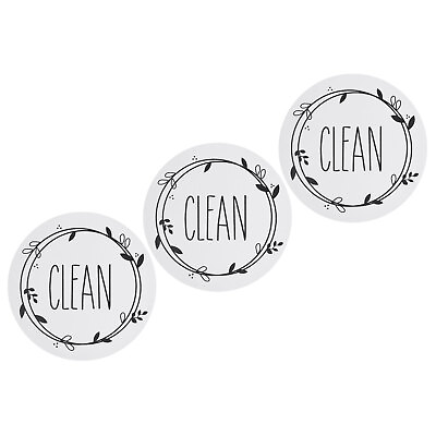 #ad Dishwasher Magnet Clean Dirty Sign 3 Pack Magnetic Indicator Gray White $13.46