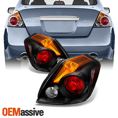 #ad Fits 2007 2012 Altima Sedan Black Tail Lights Replacement Pair LeftRight 07 12 $99.99