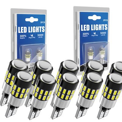 #ad 10Pcs LED Bulbs T10 W5W 194 Instrument Panel Clsuter Dash Light CANBUS For Ford $49.99