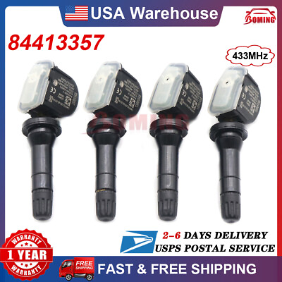 #ad New 4PC 84413357 Tire Pressure Sensor For GMC Cadillac Chevy Buick 2018 2022 $34.96