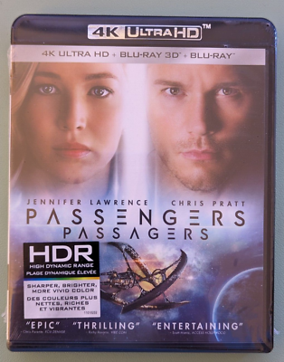 #ad Passengers 4K UHD Blu ray Blu ray 3D Blu ray 2017 C $31.05