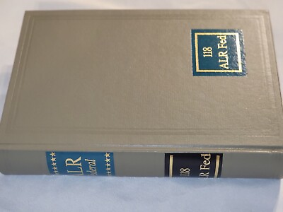 #ad American Law Reports ALR Federal Cases and Annotations Volume 118 $32.99
