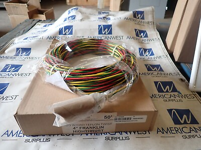 #ad NEW 50#x27; 12 3 W Ground Teflon Twist 4quot; Franklin Highthrust Submersible Cable 504 $350.00