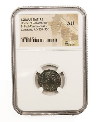#ad NGC AU Roman AE4 of Constans I AD 337 350 ALMOST UNCIRCULATED NGC Certified $109.30