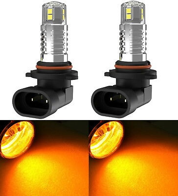 LED 20W H10 9145 Amber Two Bulbs Fog Light Replacement Upgrade Stock Fit Lamp $27.00