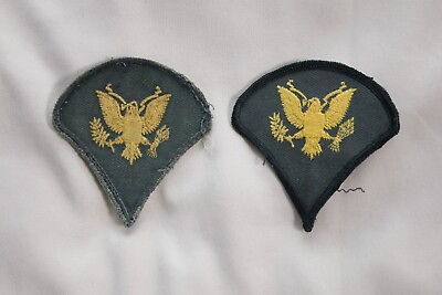 #ad Pair Mismatched Vintage US Army Specialist E 4 SPC SPC4 Dirty Bird Rank Patches $7.99