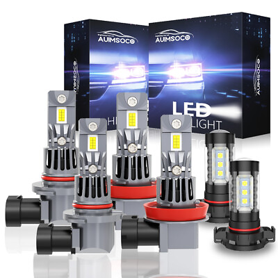 #ad #ad LED Headlight Fog Light Bulbs Kit For Chevy Silverado 1500 2500 2007 2015 10000K $79.99