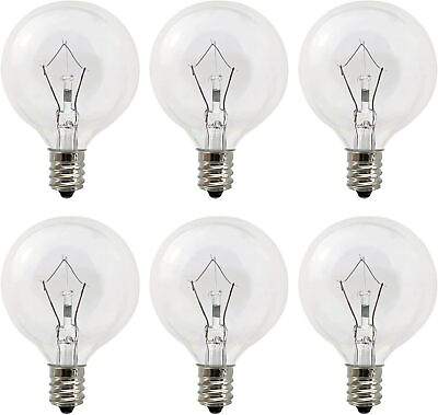 #ad Wax Warmer Bulbs 6 Pack G50 25 Watt Light Bulbs for Full Size Scentsy Warmers $10.99