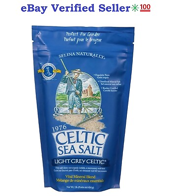 #ad Light Grey Celtic Sea Salt 1 Pound Resealable Bag – Additive Free Delicious Sea $19.41