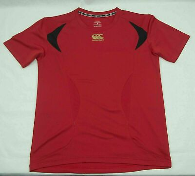 #ad MENS CANTERBURY ACTIVEWEAR TOP JERSEY POLYESTER RED SIZE M VGC..s $13.26