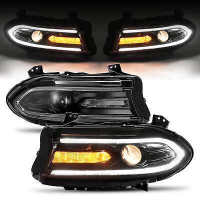 #ad Pair LED DRL Projector Headlights Assemblies For Dodge Charger 2015 2023 LHRH $194.00