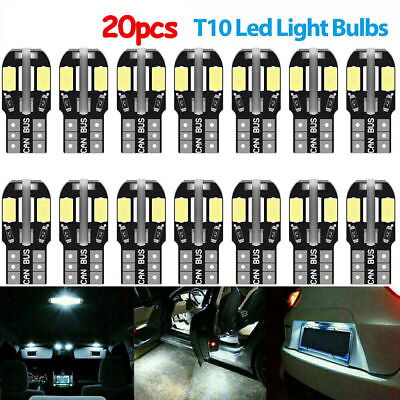 20XWhite LED Interior Dome Map License Light Bulb T10 2825 168 158 194 CANBUS US $8.44