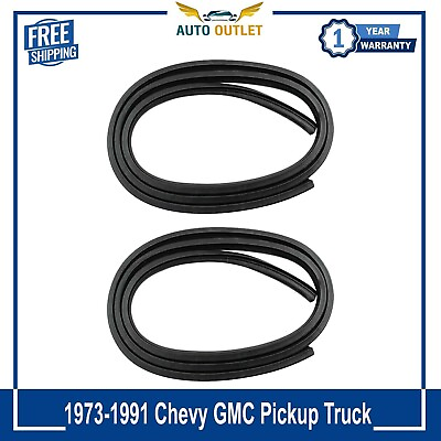 #ad Weather strip Seals Pair Set Rubber Door Kit For 73 91 Chevy GMC Pickup Truck $58.47