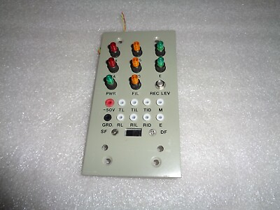 #ad COOL VINTAGE PANEL WITH AMBER GREEN RED INDICATOR LAMP BULBS OTHER COMPONENTS $12.95