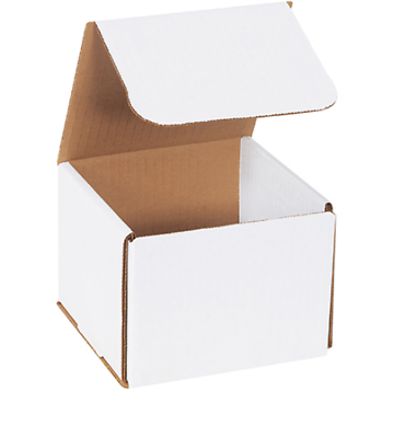 #ad 1 200 CHOOSE QUANTITY 5x5x4 Corrugated White Mailers Packing Boxes 5quot; x 5quot; x 4quot; $66.12