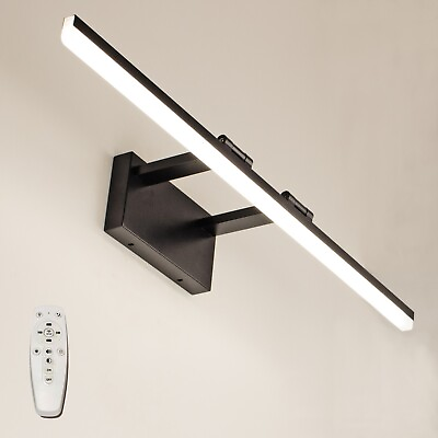 #ad 48 inch Silver Black Bathroom Llight Led Vanity Light Over Mirror Remote Control $119.00