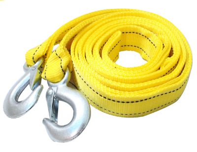 Heavy Duty 3 Tons Car Tow Rope Cable Towing Strap With Hooks For Emergency $10.99