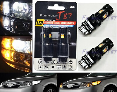 LED Switchback Light 3030 White Amber 4157 Two Bulbs Front Turn Signal DRL Fit $18.40