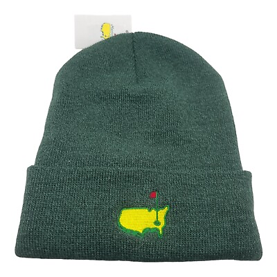 #ad New Masters Green Cold Weather Beanie Masters Logo Iconic Augusta National $99.99