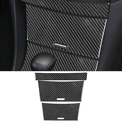 #ad 3pcs Fit For Acura TSX 04 08 Carbon Fiber Interior Center Storage Box Cover Trim $23.98