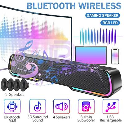 #ad Powerful TV Sound Bar Home Theater Subwoofer Soundbar with Bluetooth Wireless $18.89