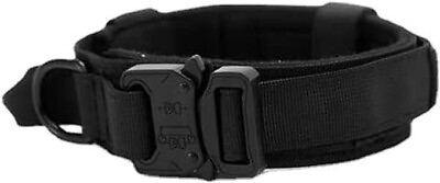 #ad Tactical Dog Collar Military Metal Buckle Heavy Duty Nylon Handle $9.99
