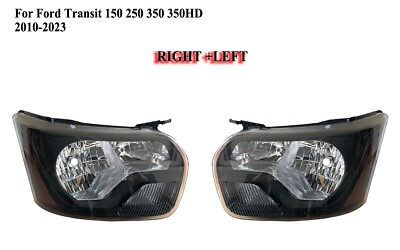 #ad Pair Right and Left Side Black Headlight For Ford Transit 150 250 350 14 2022 $279.99