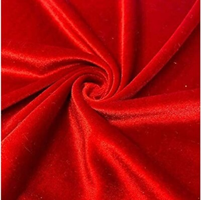 #ad Indian Women Dressmaking Solid Fabric Sewing Velvet 4YD Red Material 54quot;W Tunic $17.99